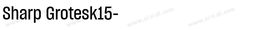 Sharp Grotesk15字体转换